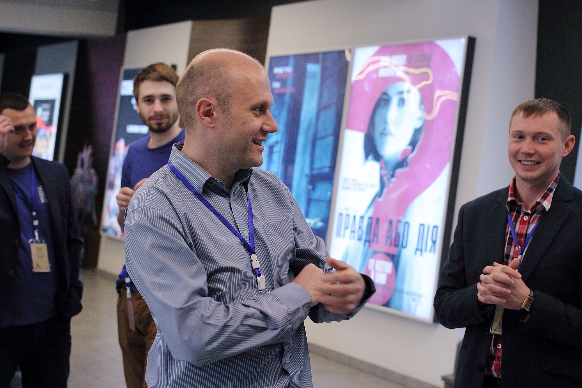 Employees at a business seminar