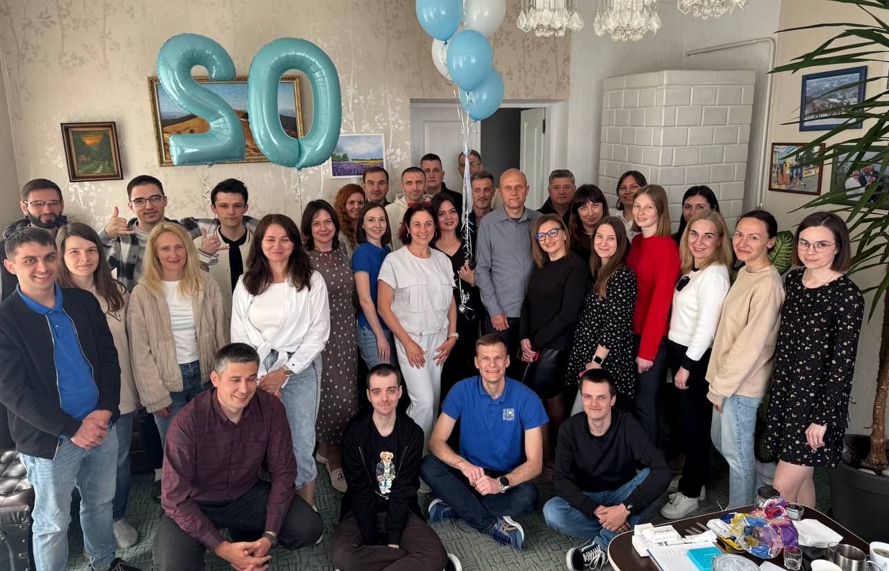 Group photo of company employees