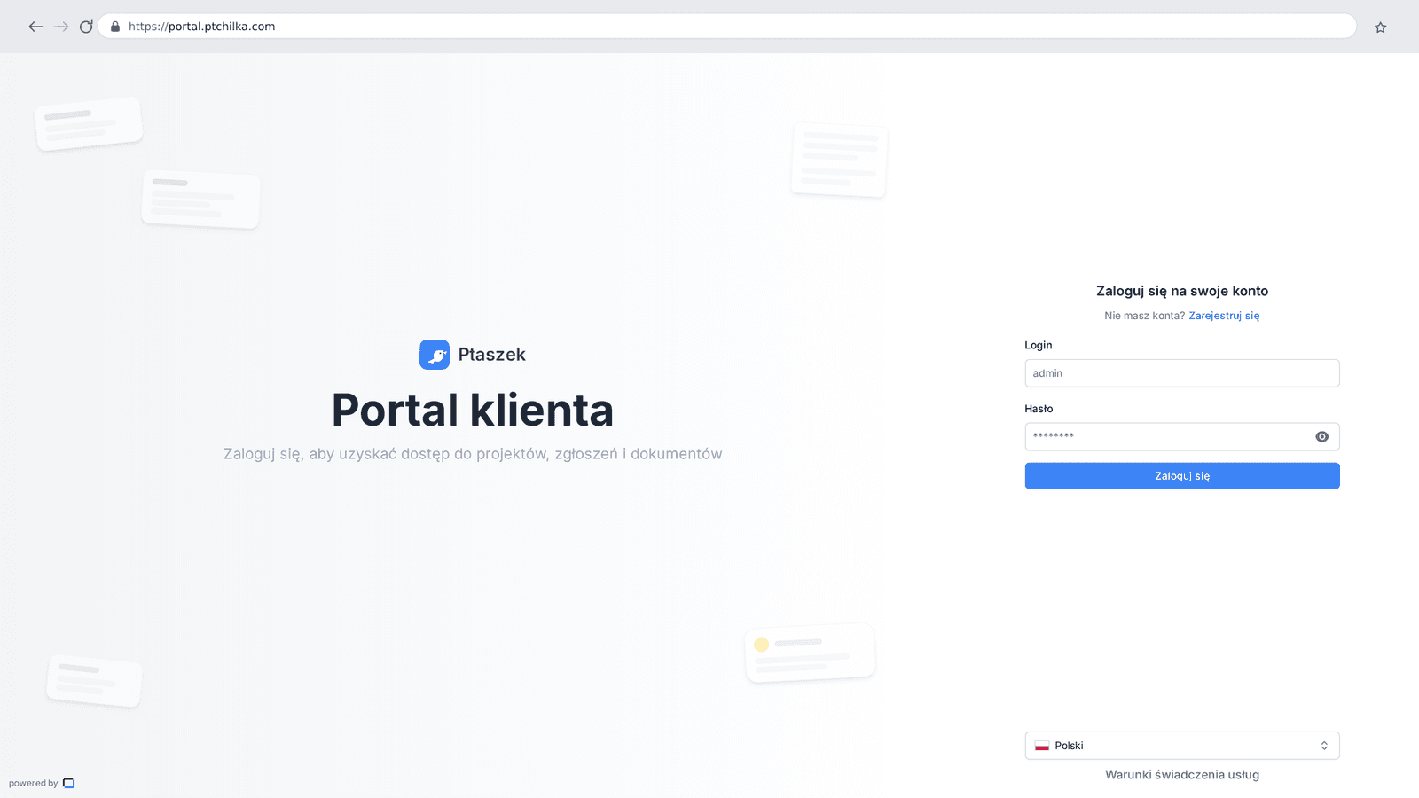 Portal klienta: tablica zgłoszeń klienta (1/6)